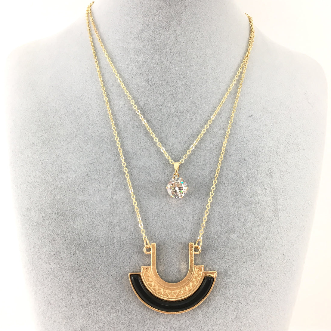 Boho Style Chain Choker Half Moon Pendant Necklace | Bellaire Wholesale