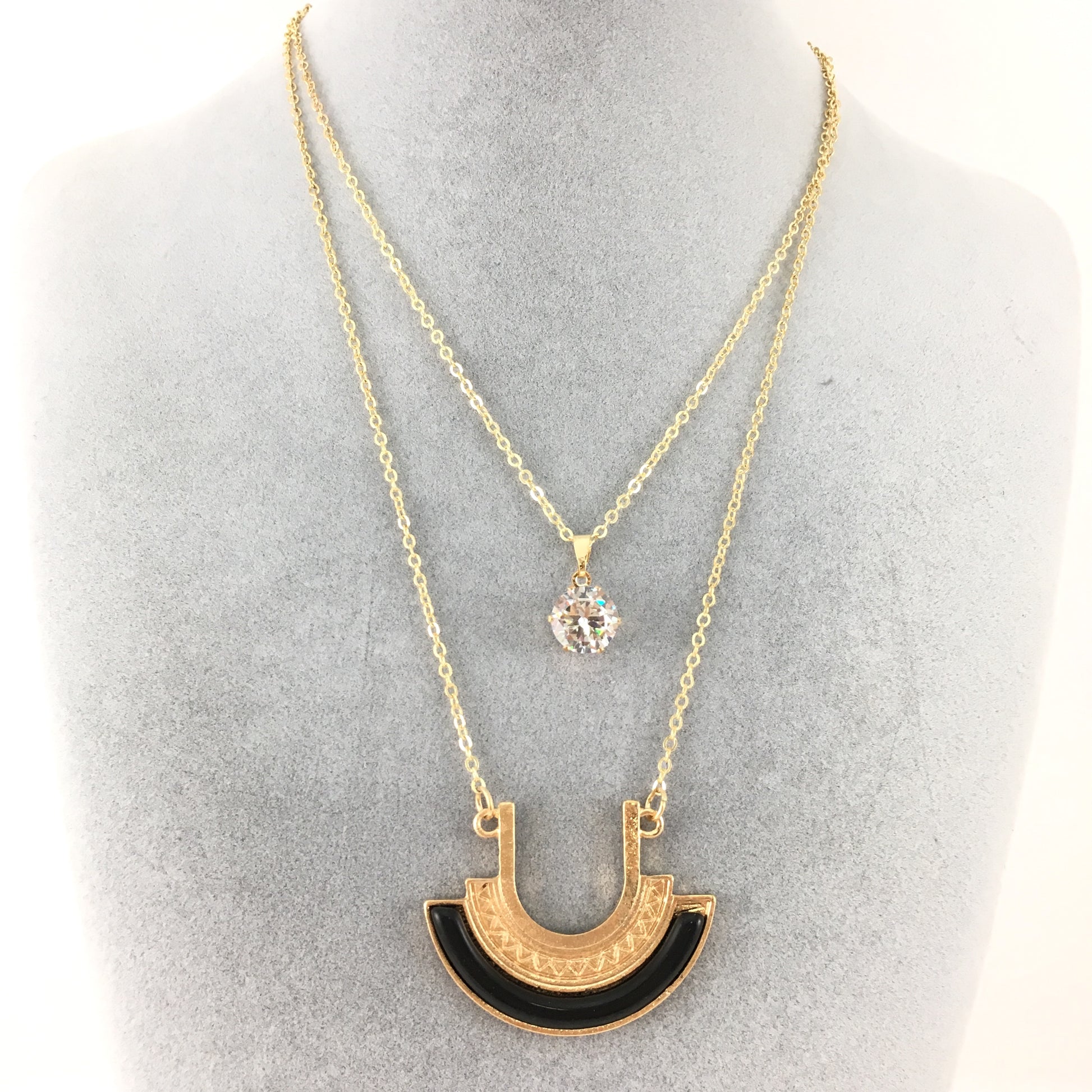 Boho Style Chain Choker Half Moon Pendant Necklace | Bellaire Wholesale