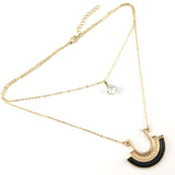 Boho Style Chain Choker Half Moon Pendant Necklace | Bellaire Wholesale