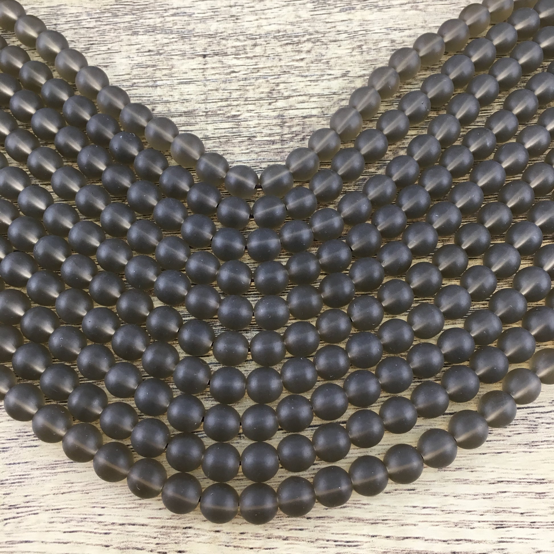 8mm Matte Smoky Quartz Bead | Bellaire Wholesale