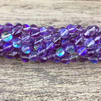 6mm Purple Mystic Aura Beads | Bellaire Wholesale