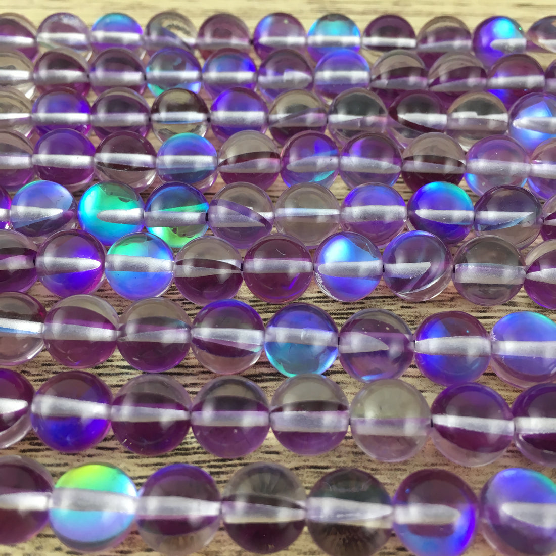 10mm Purple Mystic Aura Beads | Bellaire Wholesale