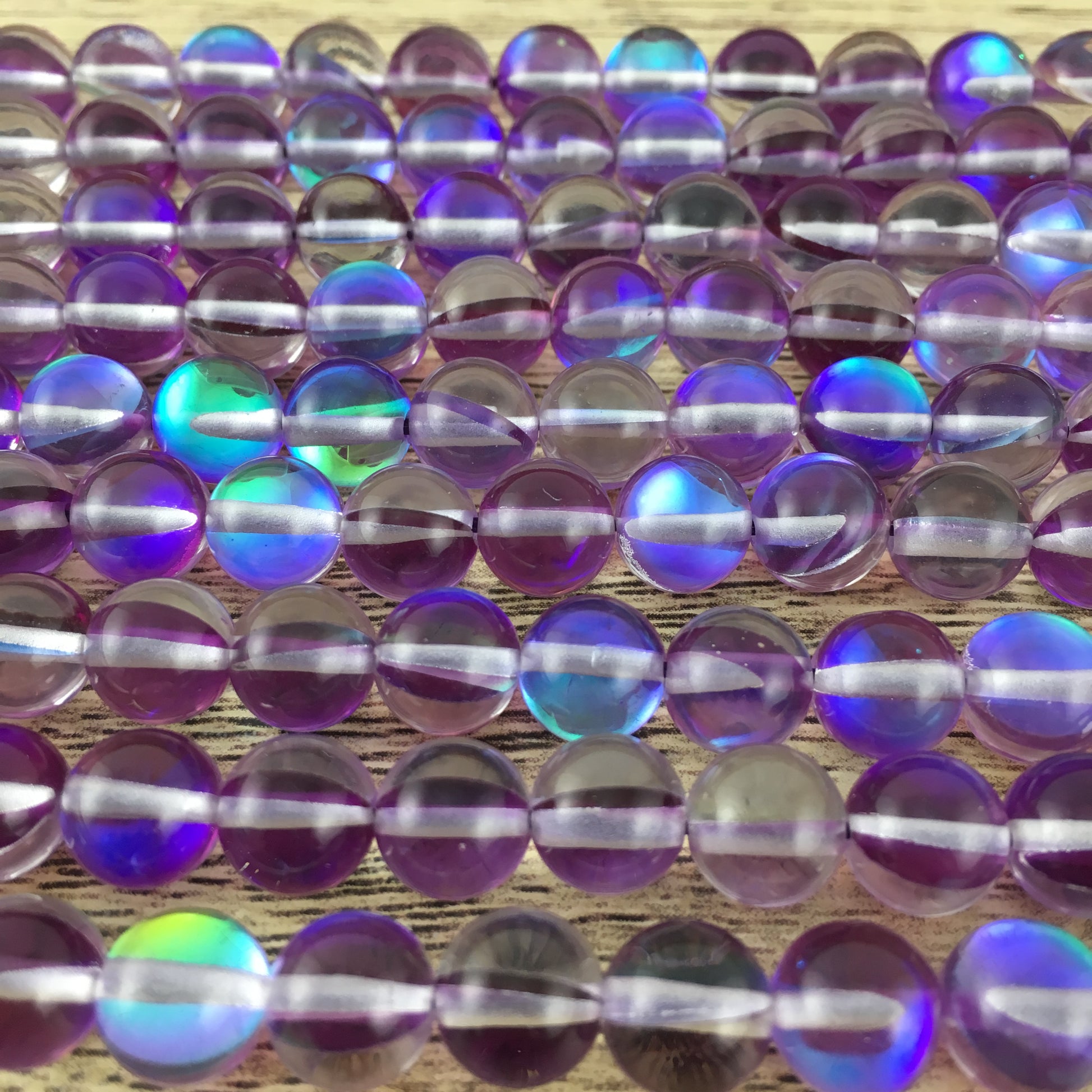 10mm Purple Mystic Aura Beads | Bellaire Wholesale