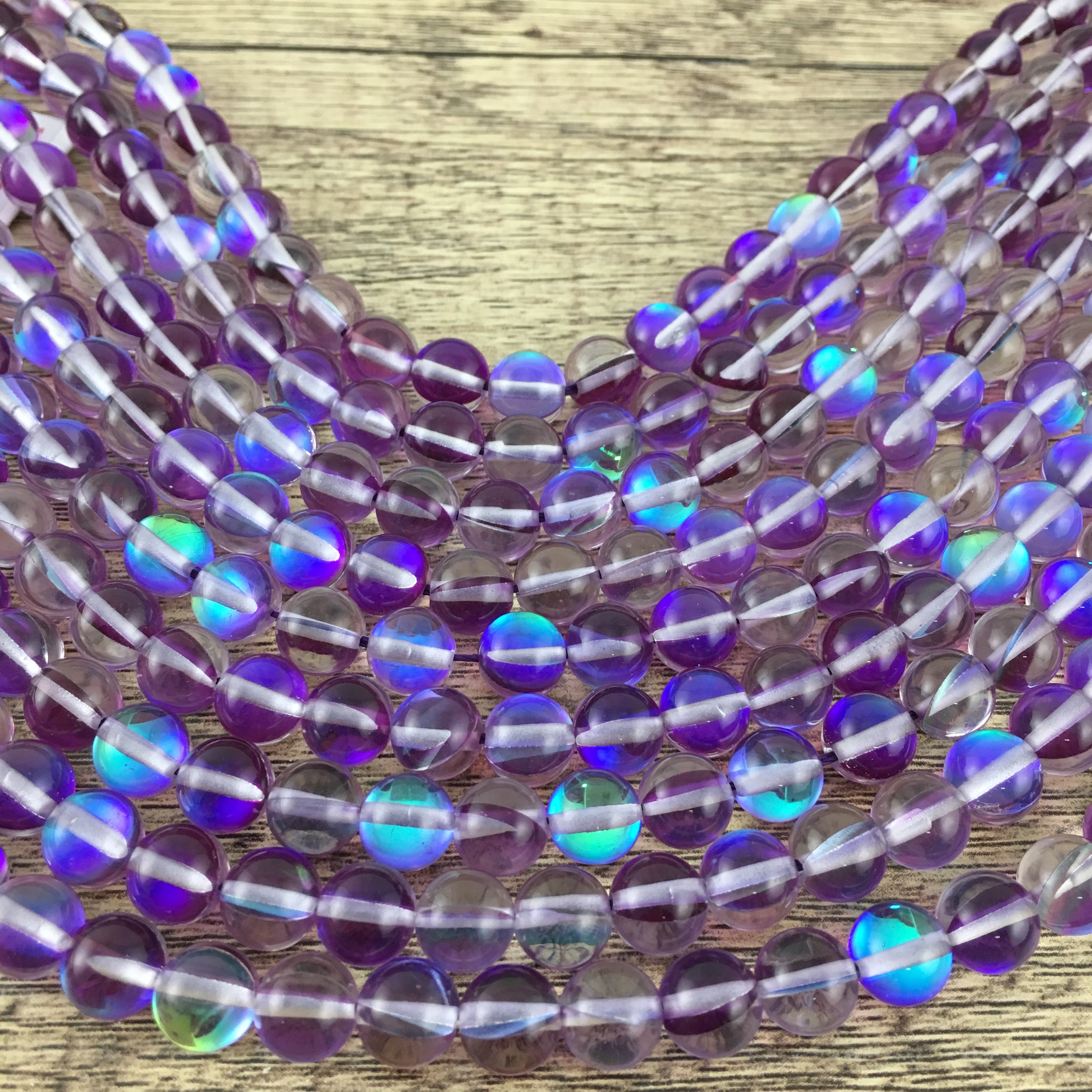 10mm Purple Mystic Aura Beads | Bellaire Wholesale
