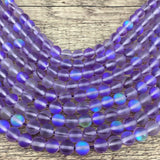 6mm Frosted Purple Mystic Aura Beads | Bellaire Wholesale