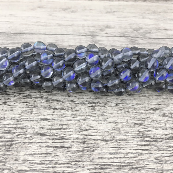 10mm Grey Mystic Aura Beads | Bellaire Wholesale