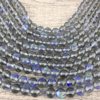 6mm Grey Mystic Aura Beads | Bellaire Wholesale