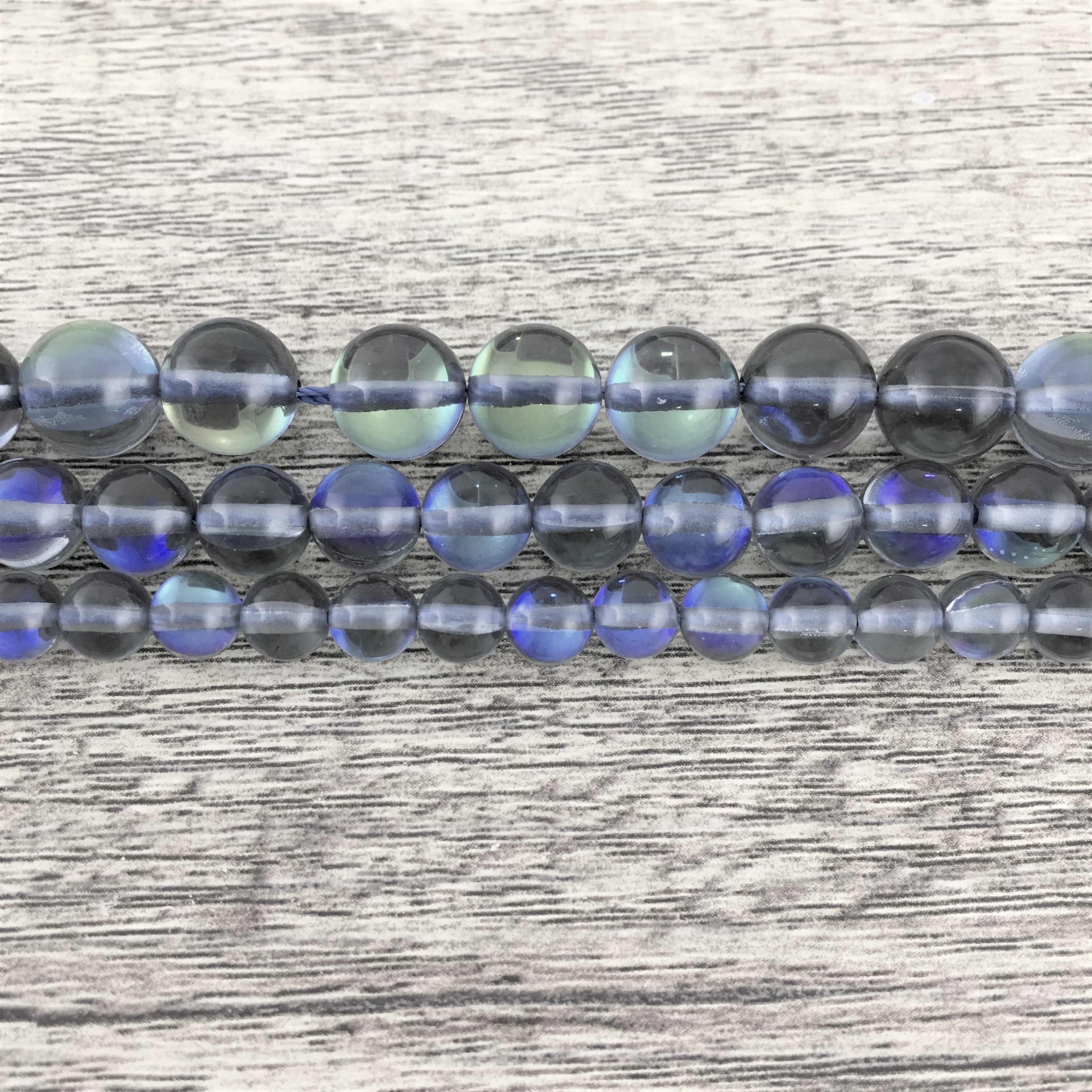 10mm Grey Mystic Aura Beads | Bellaire Wholesale