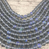 6mm Matte Grey Mystic Aura Beads | Bellaire Wholesale