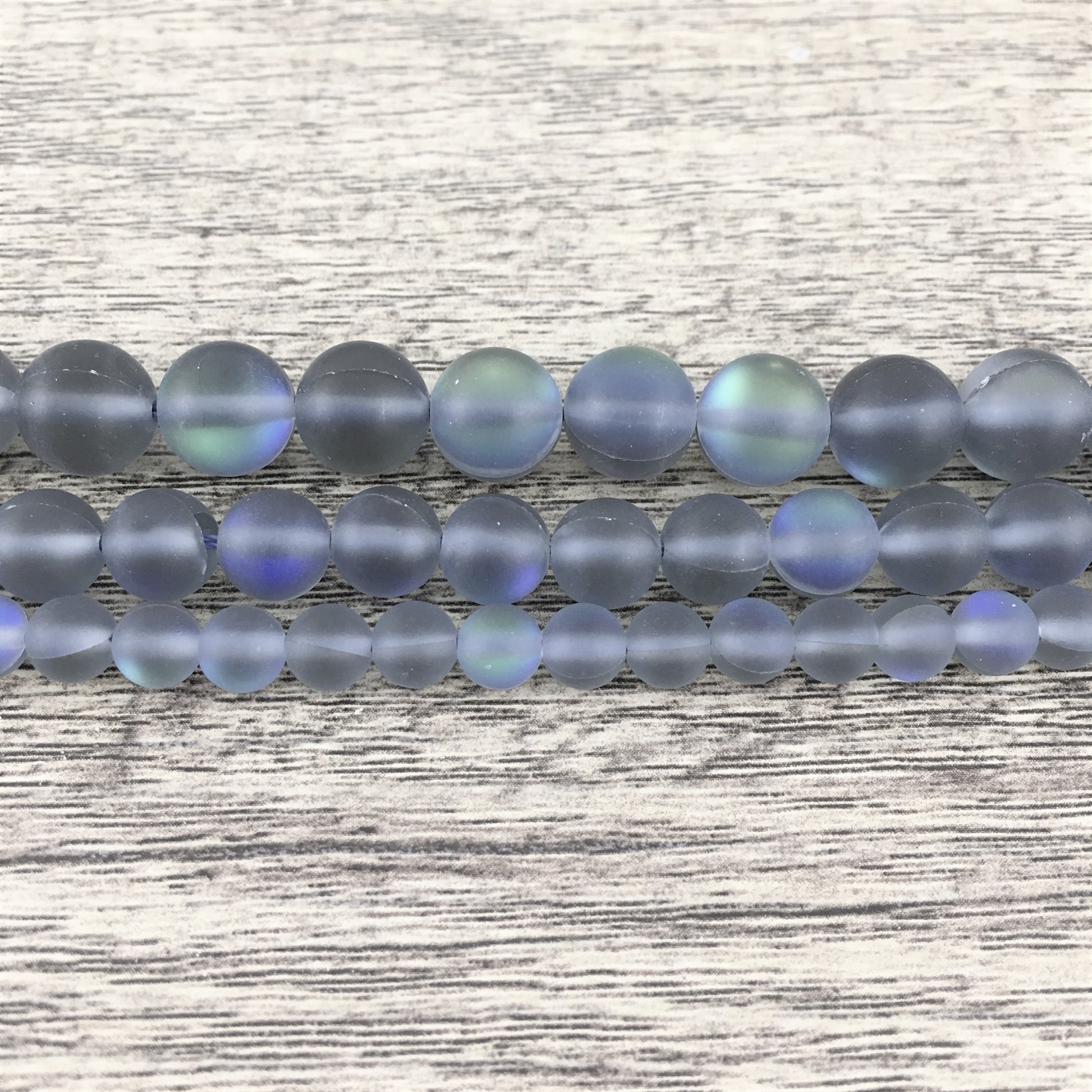 10mm Frosted Grey Mystic Aura Bead | Bellaire Wholesale