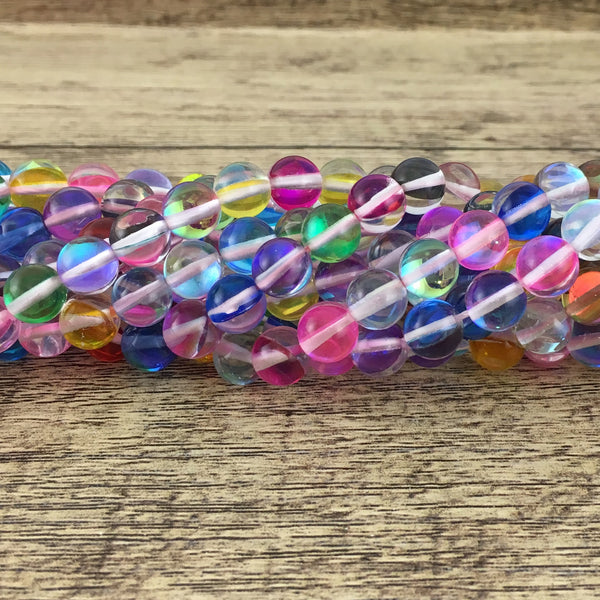 8mm Multicolor Mystic Aura Bead | Bellaire Wholesale