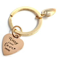 Worry LESS Love MORE Custom Key Chain | Bellaire Wholesale