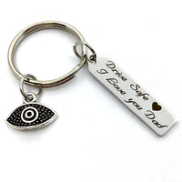 Drive Safe  ™¥ I Love you Dad Custom Keychain | Bellaire Wholesale