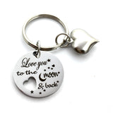 Love you to the moon & back Keychain | Bellaire Wholesale