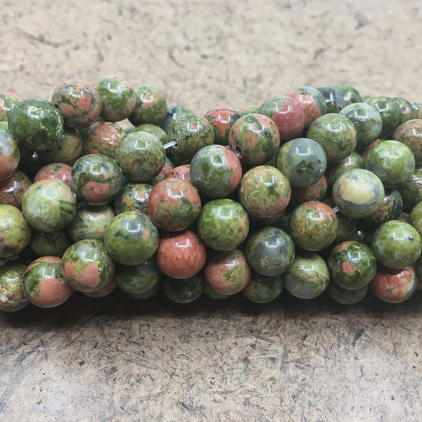 8mm Unakite Beads | Bellaire Wholesale
