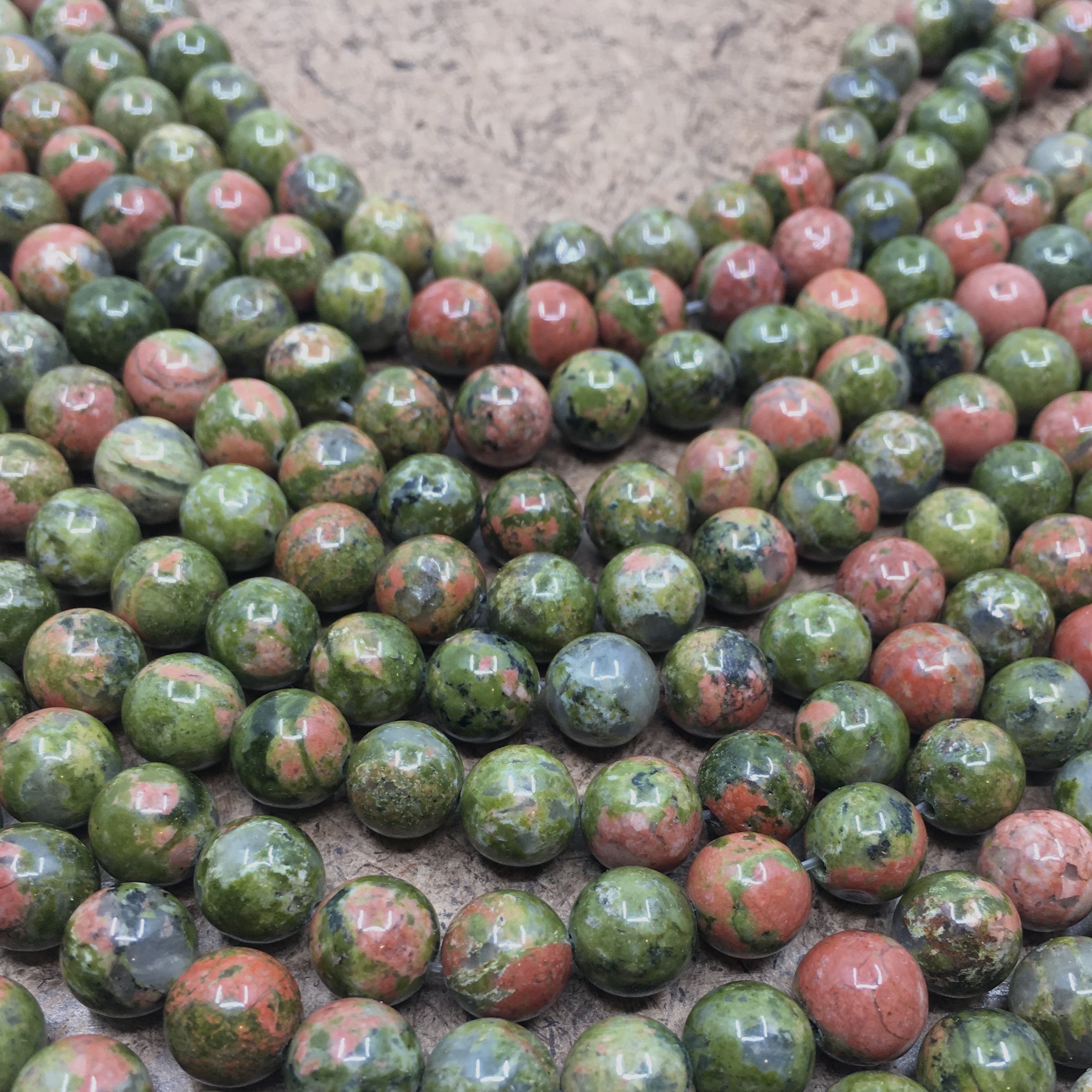 12mm Unakite Beads | Bellaire Wholesale
