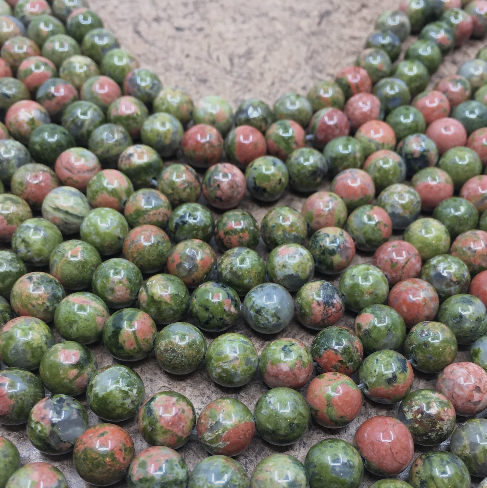 8mm Unakite Beads | Bellaire Wholesale