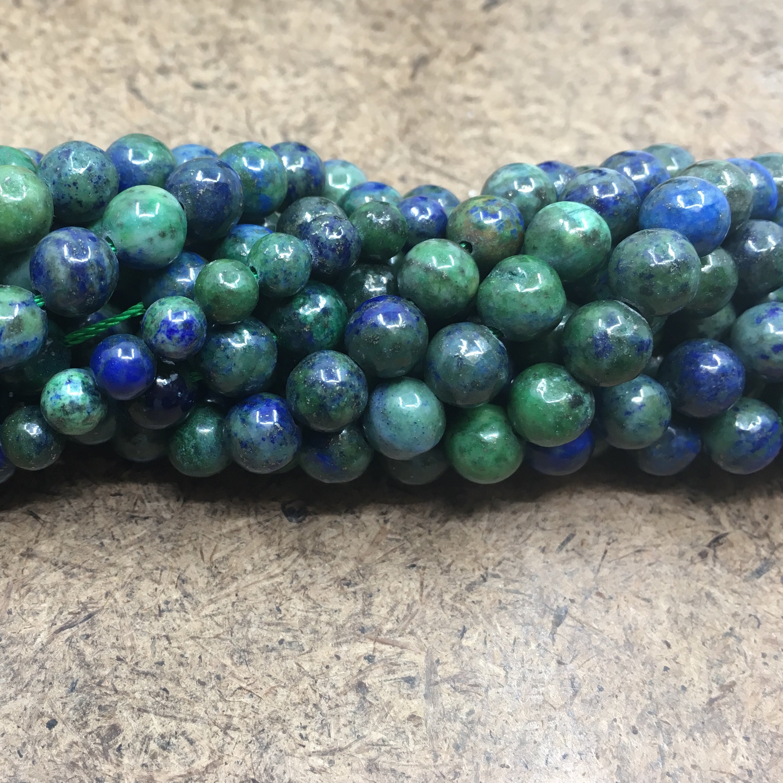4mm Chrysocolla Beads, Lapis Beads | Bellaire Wholesale