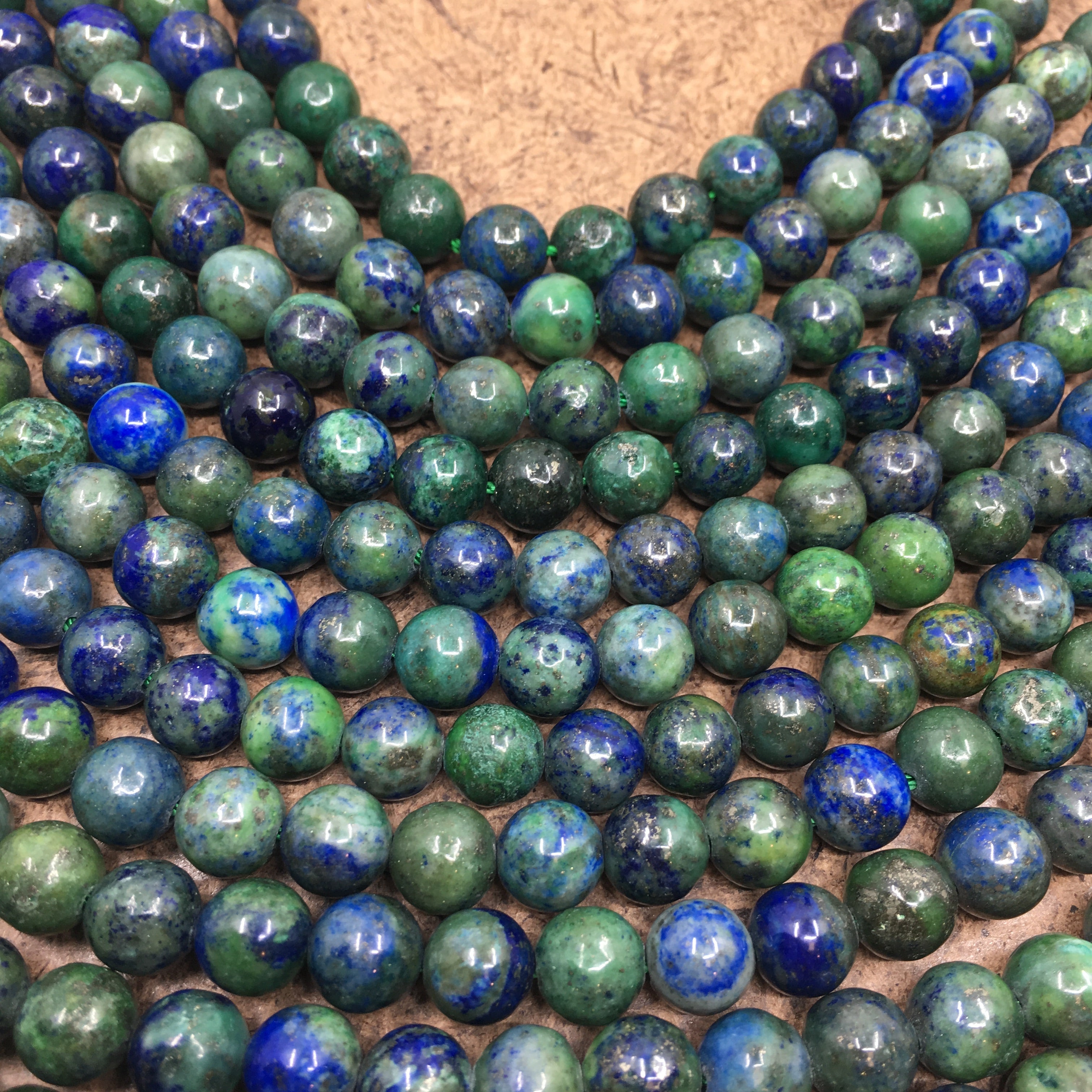 4mm Chrysocolla Beads, Lapis Beads | Bellaire Wholesale