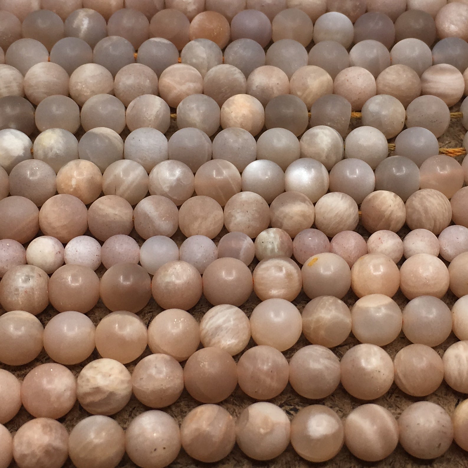 10mm Matte Sunstone Beads | Bellaire Wholesale