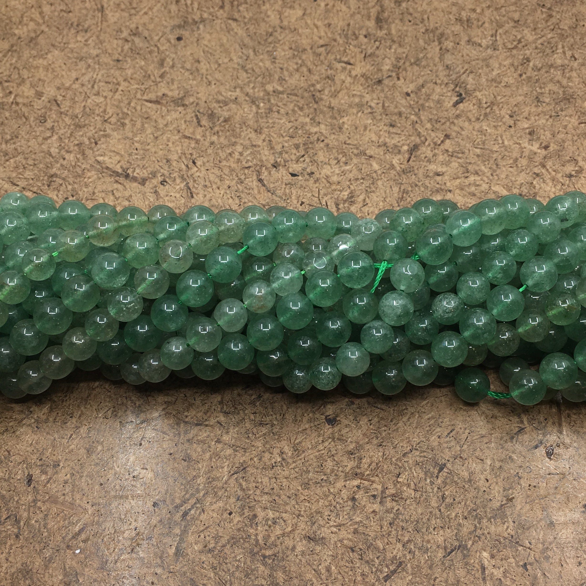 8mm Green Cherry Quartz Bead | Bellaire Wholesale