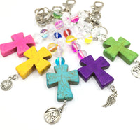 Purple Howlite Keychain with Charm | Bellaire Wholesale