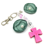 Pink Howlite Keychain with Tassel Charm | Bellaire Wholesale
