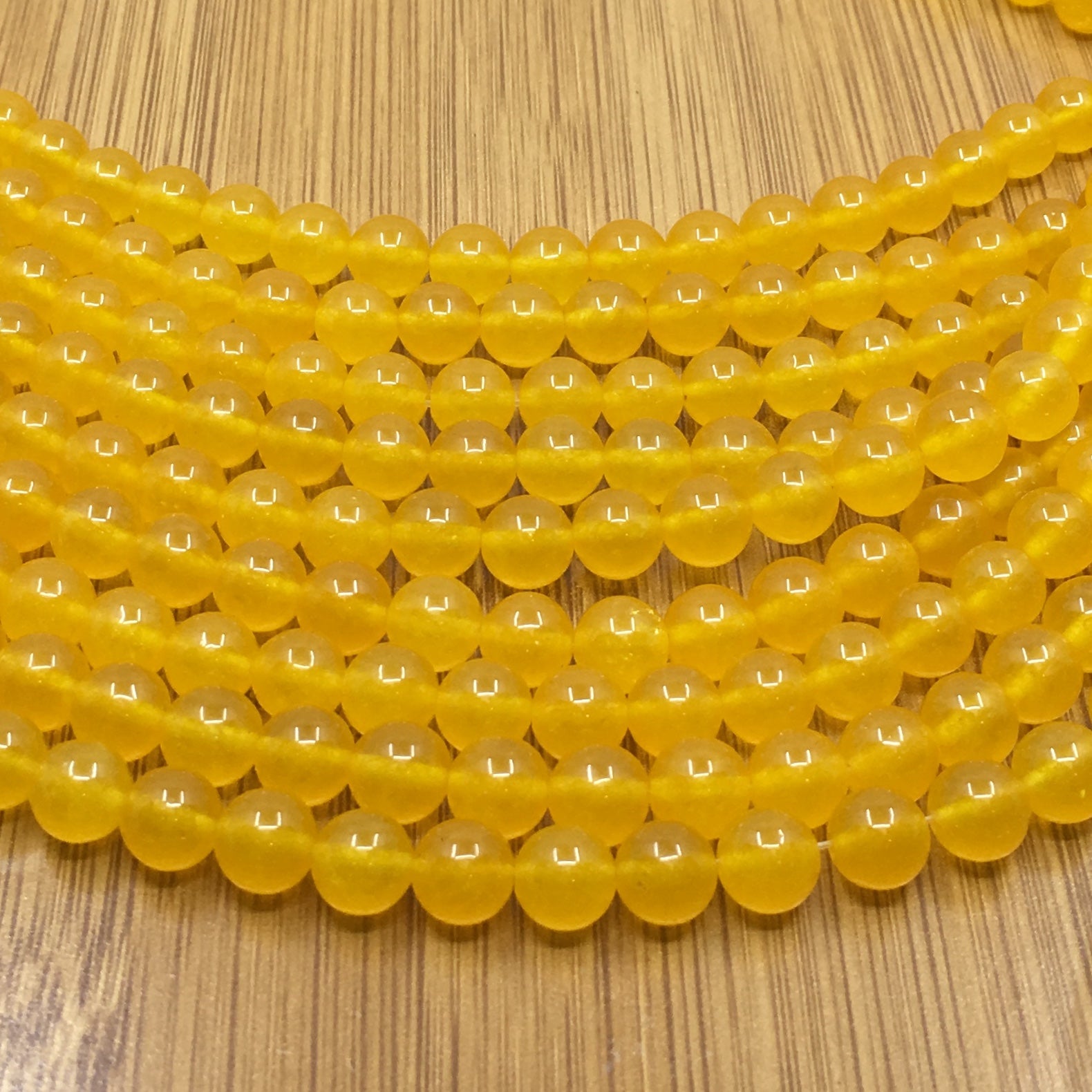 8mm Yellow Jade Bead | Bellaire Wholesale