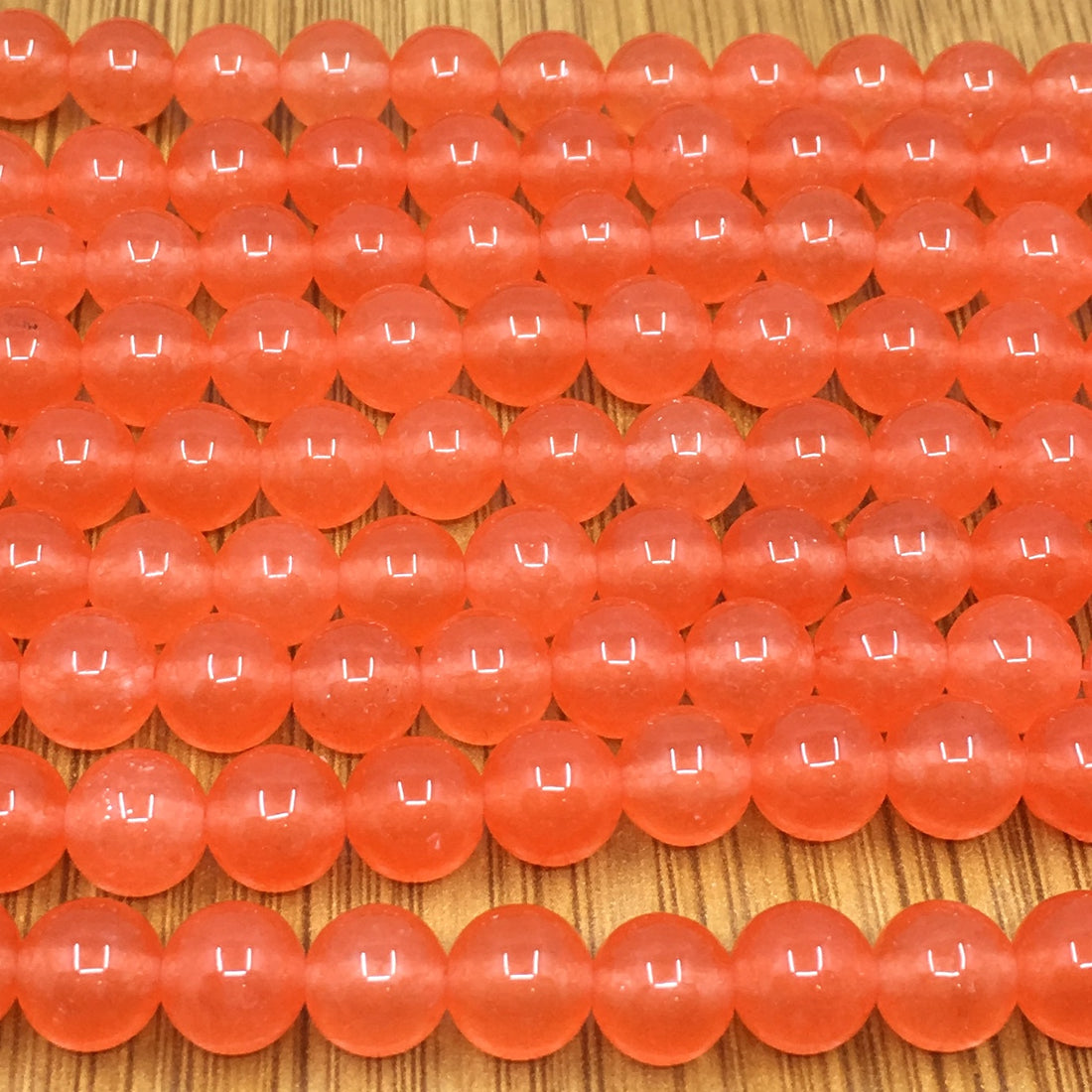 10mm Peach Jade Bead | Bellaire Wholesale