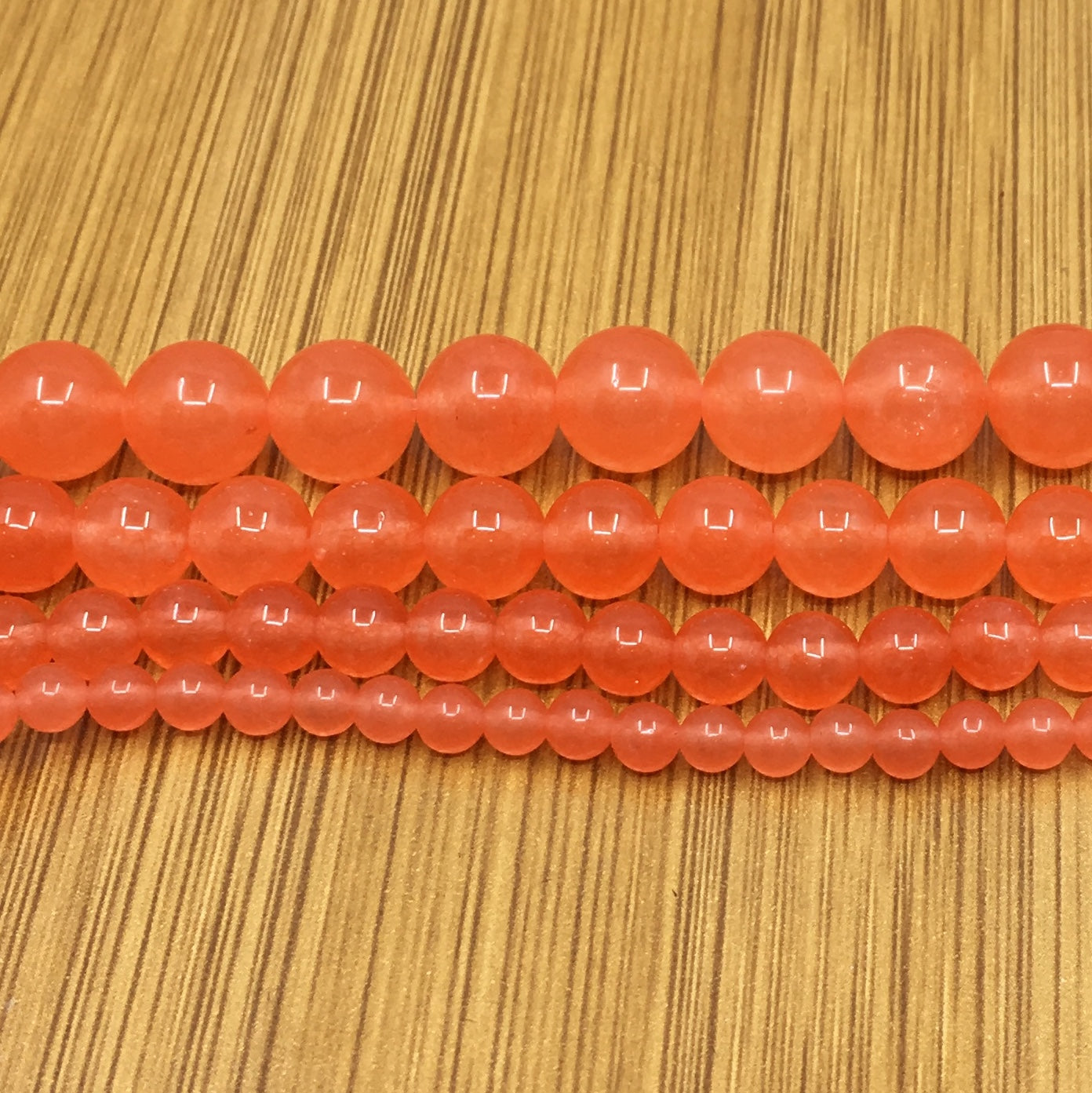 6mm Peach Jade Bead | Bellaire Wholesale