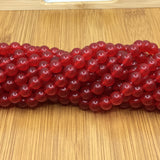 6mm Transparent Red Jade Bead | Bellaire Wholesale