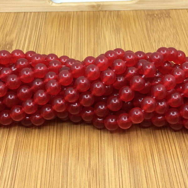 6mm Transparent Red Jade Bead | Bellaire Wholesale