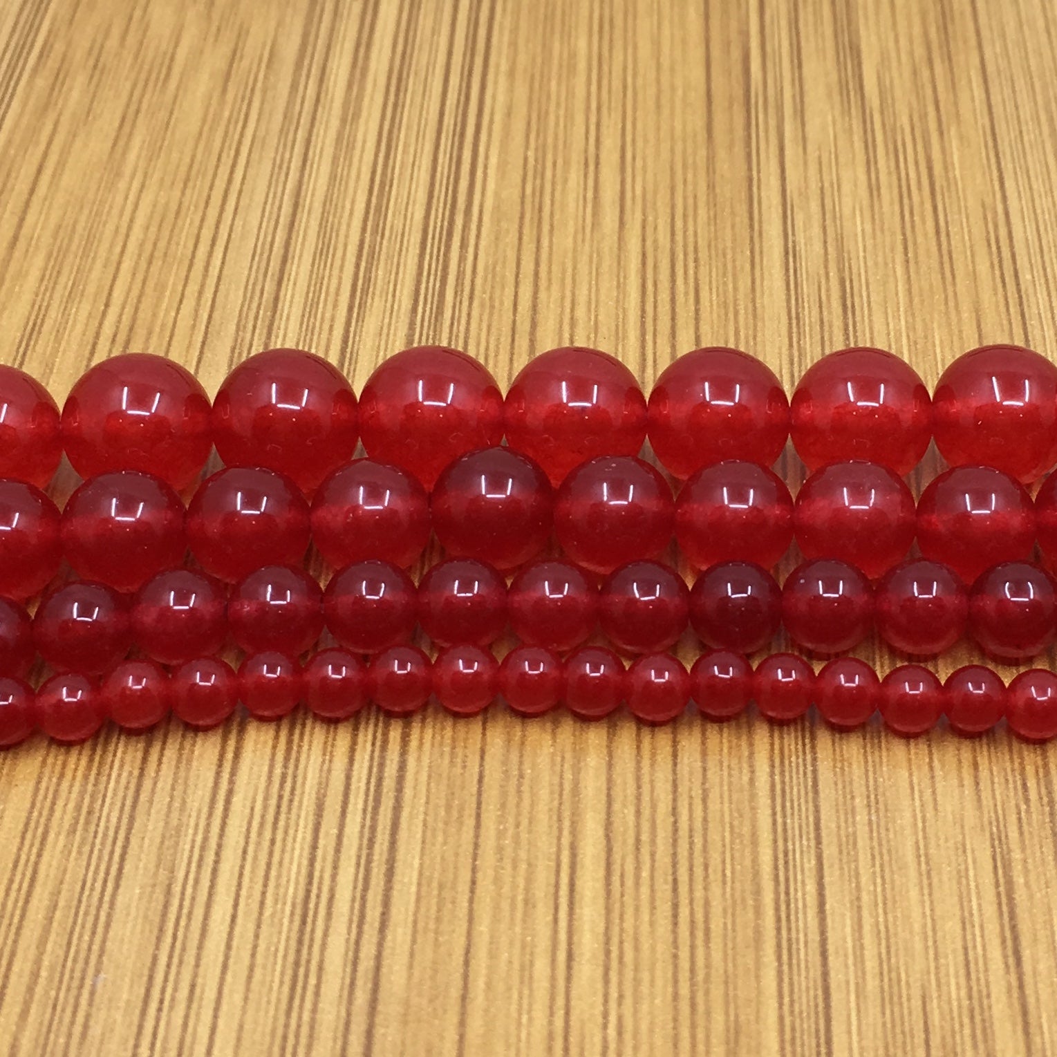 4mm Transparent Red Jade Bead | Bellaire Wholesale