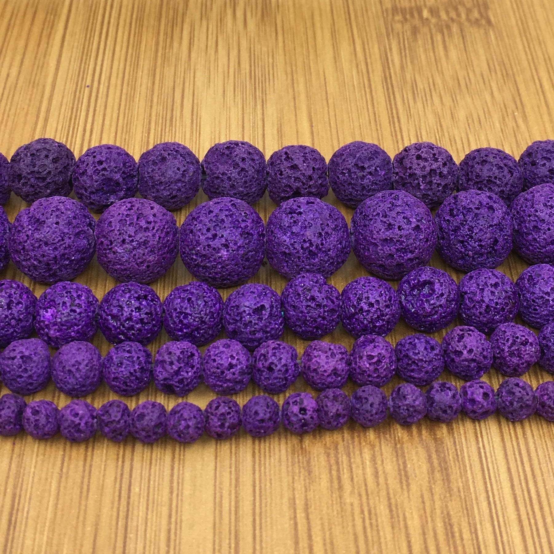 12mm Purple Lava Bead | Bellaire Wholesale