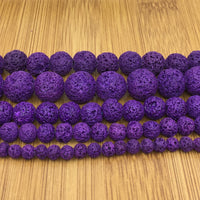 12mm Purple Lava Bead | Bellaire Wholesale