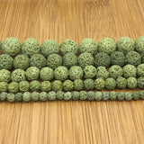 12mm Olive Green Lava Bead | Bellaire Wholesale