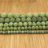 8mm Olive Green Lava Bead | Bellaire Wholesale