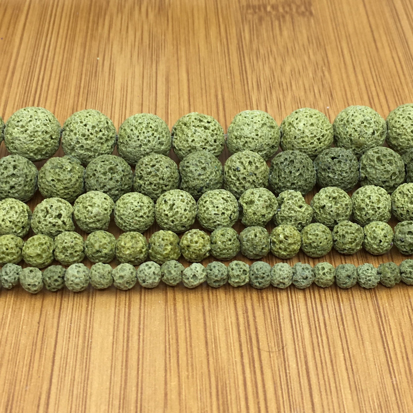 6mm Olive Green Lava Bead | Bellaire Wholesale