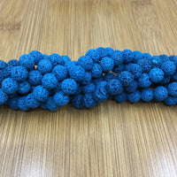 8mm Teal Blue Lava Bead | Bellaire Wholesale