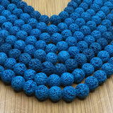 8mm Teal Blue Lava Bead | Bellaire Wholesale