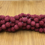 6mm Burgundy Lava Bead | Bellaire Wholesale