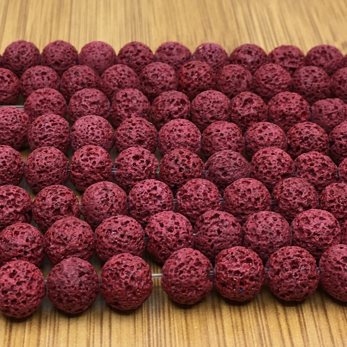 8mm Burgundy Lava Bead | Bellaire Wholesale