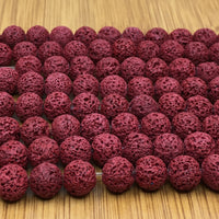 6mm Burgundy Lava Bead | Bellaire Wholesale