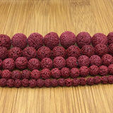 8mm Burgundy Lava Bead | Bellaire Wholesale