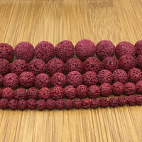 6mm Burgundy Lava Bead | Bellaire Wholesale