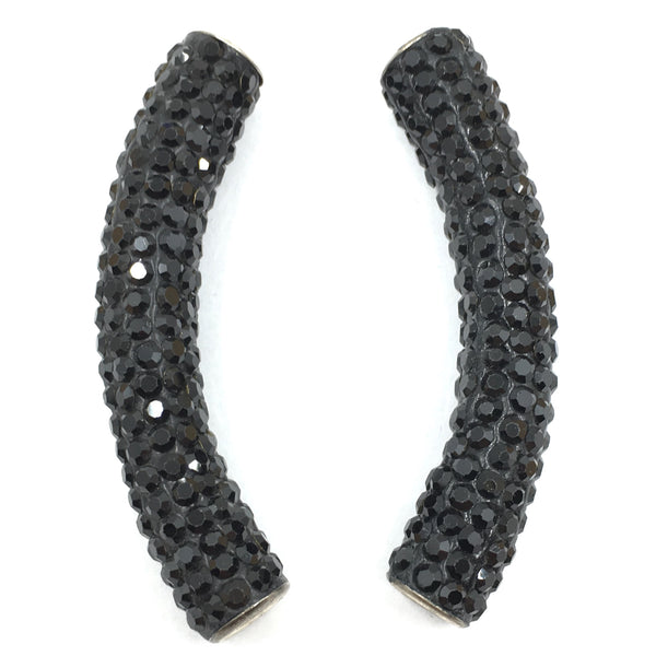 Black Shamballa Tube Beads | Bellaire Wholesale