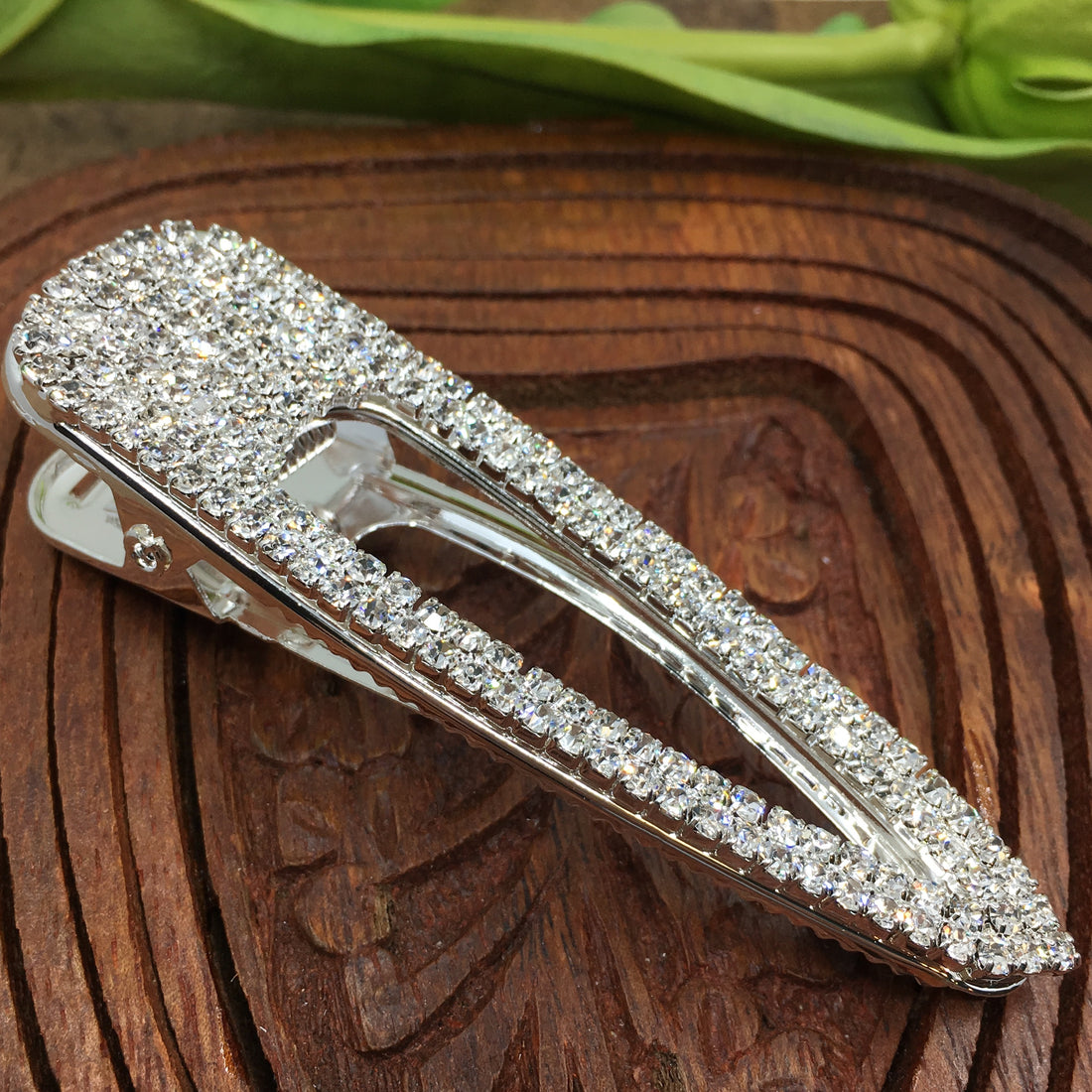 Silver Crystal Rhinestone Hair Clips | Bellaire Wholesale