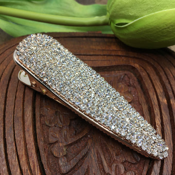 Rose Gold Crystal Rhinestone Stud Hair Clips | Bellaire Wholesale