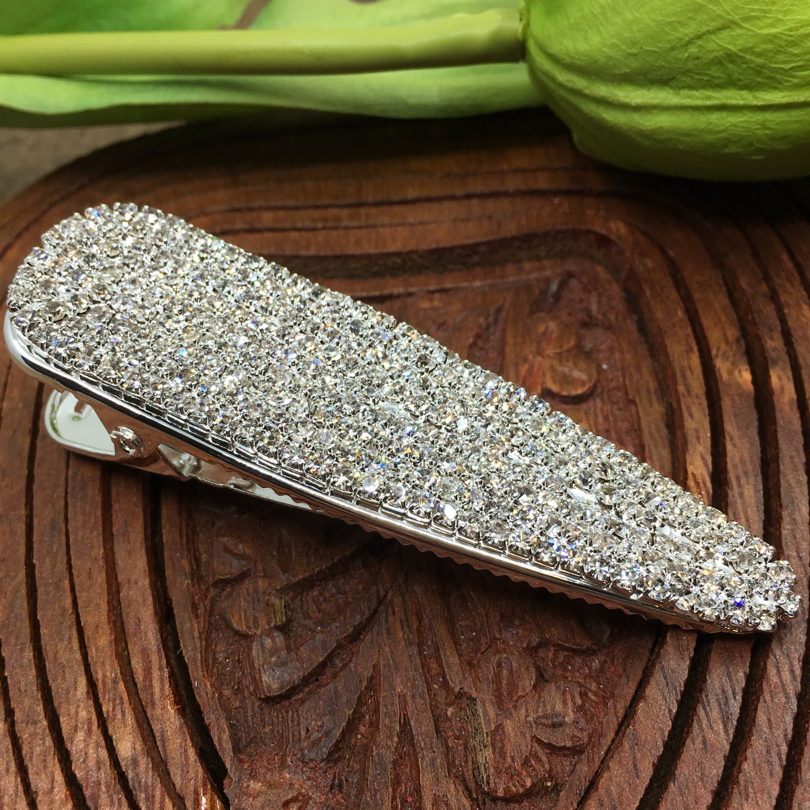 Silver Crystal Rhinestone Stud Hair Clips | Bellaire Wholesale