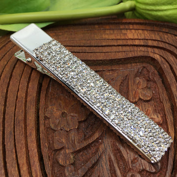 Silver Crystal Rhinestone Stud Hair Clips | Bellaire Wholesale